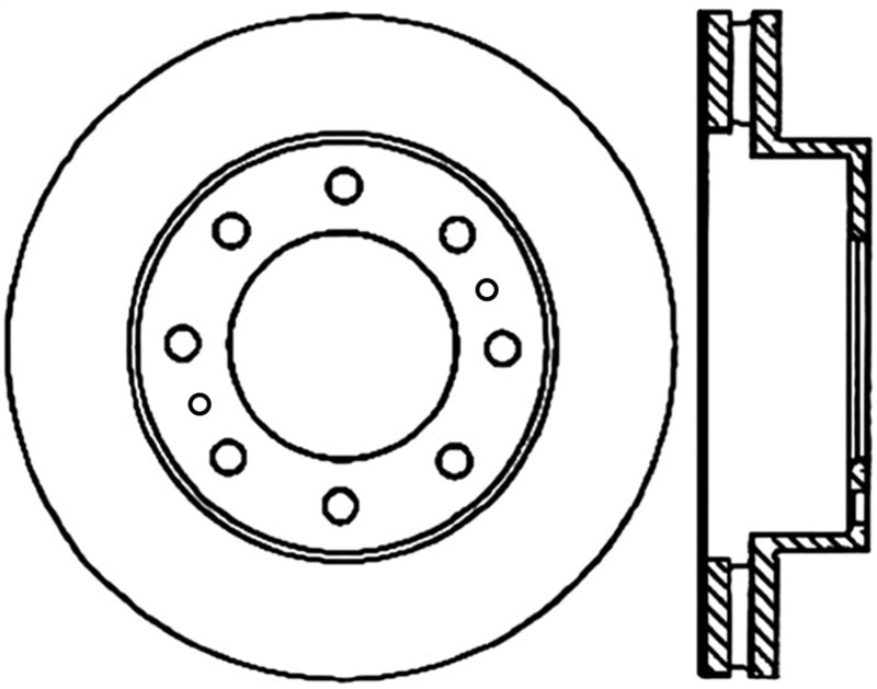 Rotor CRYO fendu avant droit StopTech Power Slot 02-04 Avalance 2500 avec élévation de 2 pouces