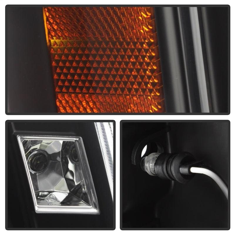 Phares de projecteur à DEL Halo LED Blk PRO-YD-GY07-HL-BK pour GMC Yukon 07-14/GMC Yukon Denali 07-14