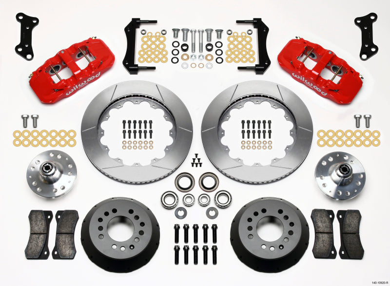 Kit moyeu avant Wilwood AERO6 14.00 rouge 67-69 Camaro 64-72 Nova Chevelle