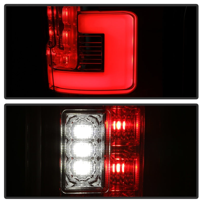 Spyder 17-18 Ford F-250 SD (w/Blind Spot Sensor) LED Tail Lights - Chrm (ALT-YD-FS17BS-LED-C)