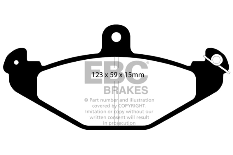 Plaquettes de frein arrière EBC 92-00 Dodge Viper 8.0 Yellowstuff