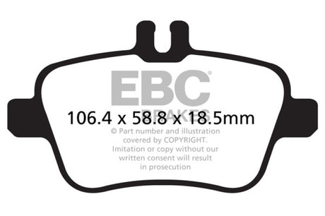Plaquettes de frein arrière EBC 13+ Mercedes-Benz CLA250 2.0 Turbo Yellowstuff