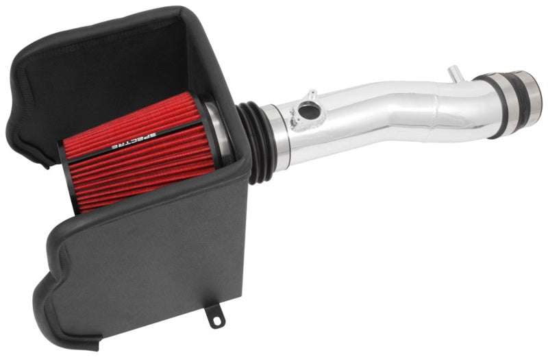 Kit d'admission d'air Spectre 16-18 Toyota Tacoma V6-3.5LF/I - Poli avec filtre rouge
