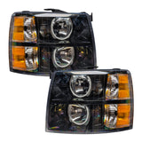 Oracle Lighting 07-13 Chevrolet Silverado Assembled Halo Headlights Round Style -Blue