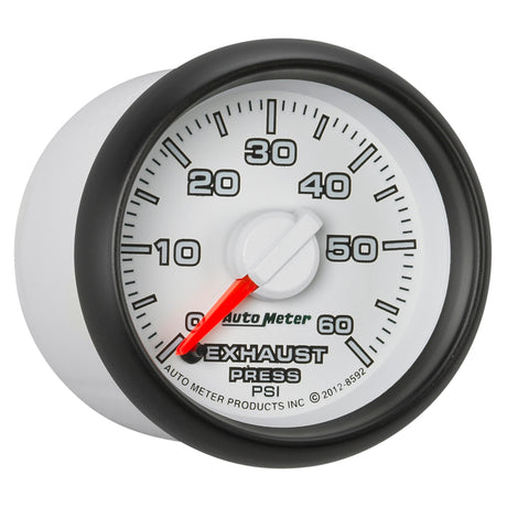 Jauge d'échappement AutoMeter Press. 2-1/16 po. Moteur pas à pas 60 PSI Ram Gen 3 Match d'usine