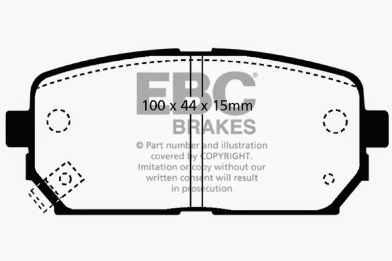 Plaquettes de frein arrière EBC 2007-2010 Kia Rondo 2.4L Ultimax2