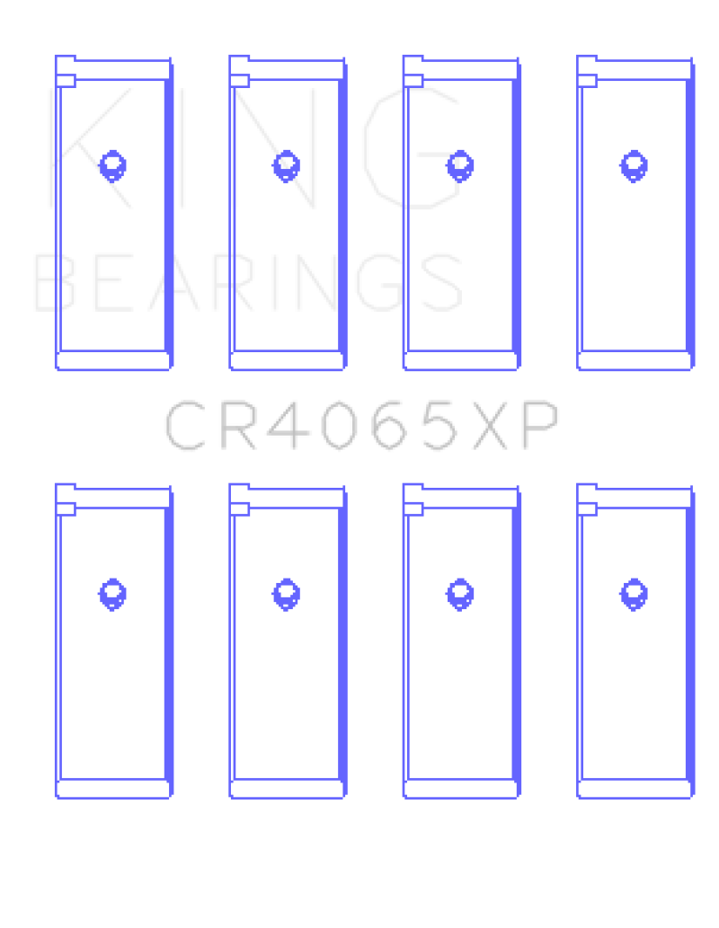 Ensemble de roulements de bielle hautes performances King Nissan KA-24DE (taille 0,025 surdimensionnée)