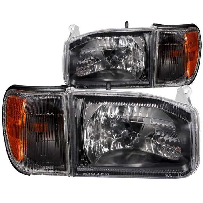 ANZO 1999-2004 Nissan Pathfinder Phares en cristal Noir