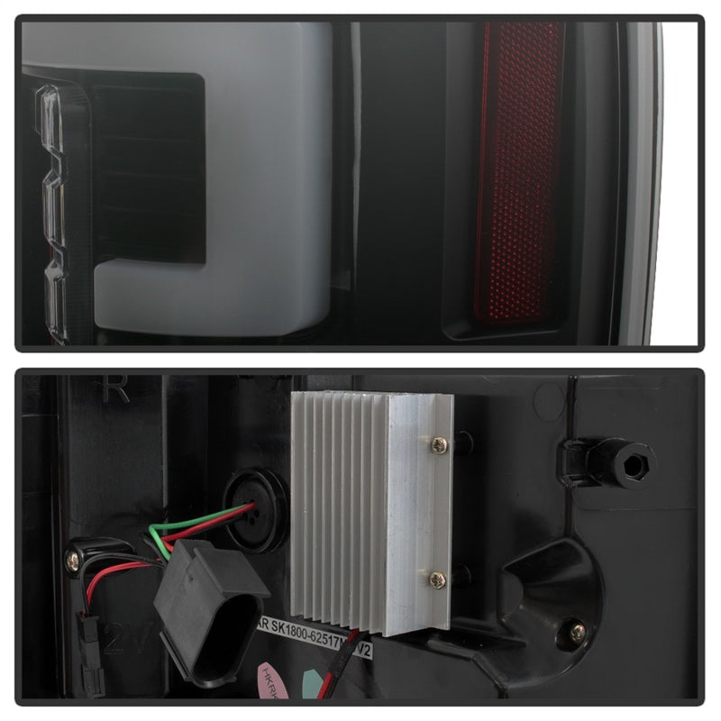 Feux arrière à LED Spyder 17-18 Ford F-250 Super Duty (sauf modèles à LED) - Noir Smk (ALT-YD-FS17-LED-BSM)