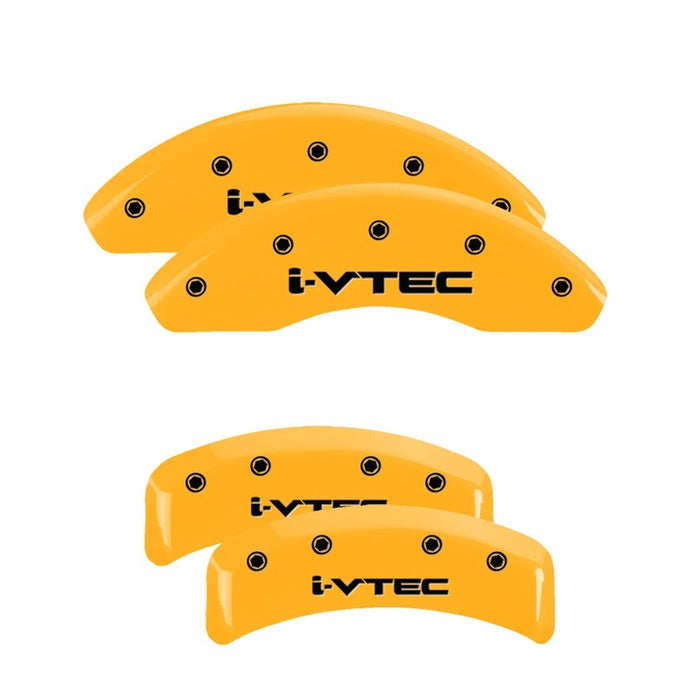 Couvre-étriers MGP 4 gravés avant et arrière i-Vtec finition jaune noir ch