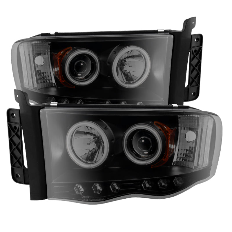 Phares de projecteur Spyder Dodge Ram 1500 02-05 03-05 CCFL Halo LED Blk Smke PRO-YD-DR02-CCFL-BSM