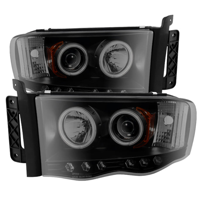 Phares de projecteur Spyder Dodge Ram 1500 02-05 03-05 CCFL Halo LED Blk Smke PRO-YD-DR02-CCFL-BSM