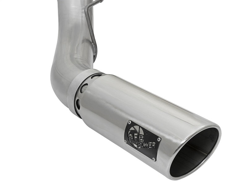 Système d'échappement en acier aluminium aFe ATLAS 5 pouces avec DPF et embout poli pour camions diesel Ford 2017 V8-6,7 L (td)