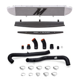 Kit de refroidisseur intermédiaire à montage avant Mishimoto 2014-2016 Ford Fiesta ST 1,6 L (argent) avec tuyaux (noir)