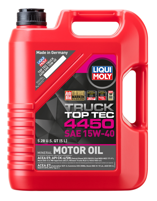 Huile moteur LIQUI MOLY Top Tec Truck 4450 SAE 15W40 5L