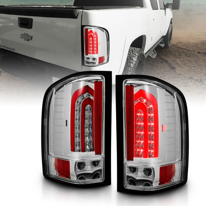 Feux arrière à LED ANZO 2007-2013 Chevrolet Silverado 1500 Chrome