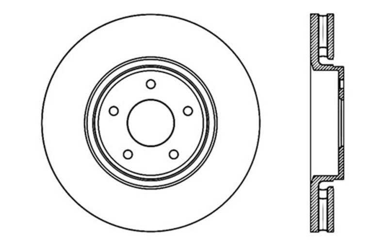 Disque de frein avant droit percé StopTech 11/05+ Infinity FX 35/45 SportStop