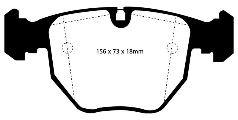 Plaquettes de frein avant Redstuff EBC 00-04 pour BMW M5 5.0 (E39)