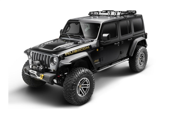 Bushwacker 18-21 Jeep Wrangler JL (2 portes et 4 portes) Élargisseurs de style plat 4 pièces - Noir