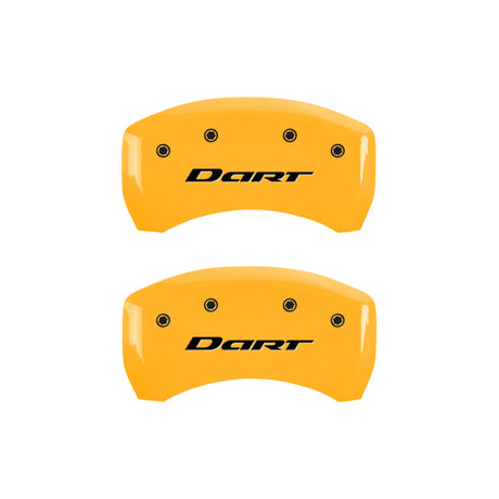 MGP 4 Caliper Covers Engraved Front & Rear With stripes/Dart Black finish silver ch