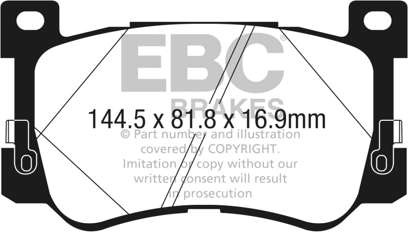 Plaquettes de frein avant EBC 2017+ Genesis G90 5.0L Ultimax2