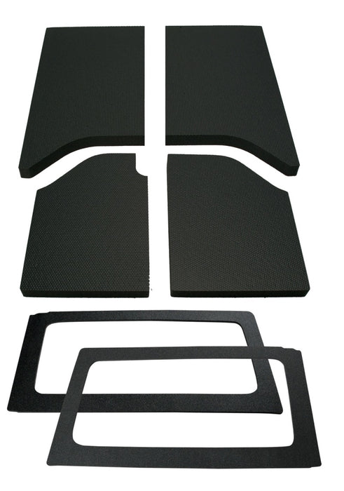 Kit de garniture de pavillon complet pour Jeep Wrangler JK 2 portes DEI 11-18 - 6 pièces - Noir