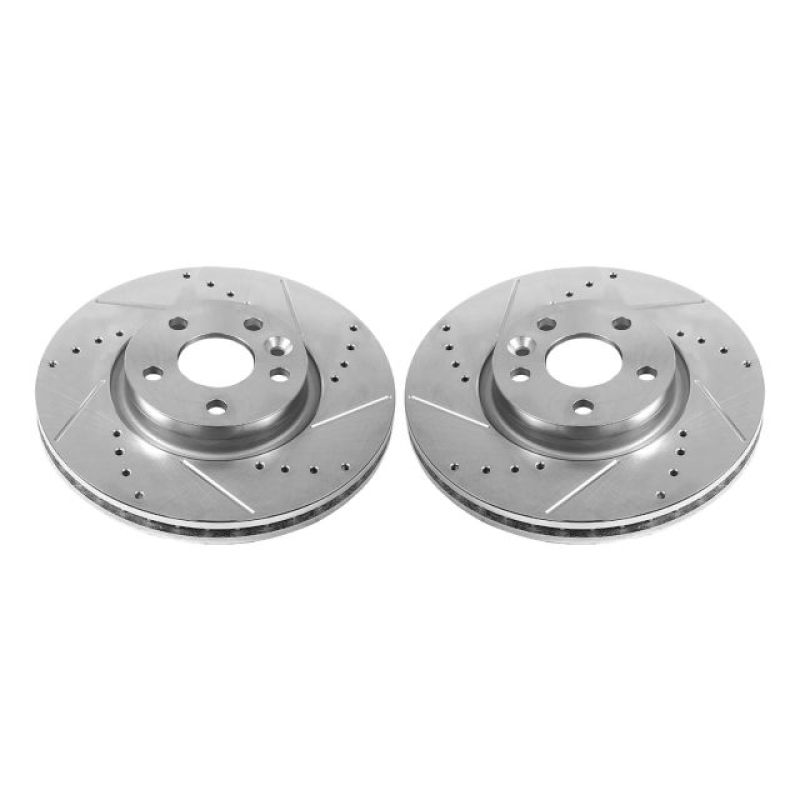 Power Stop 12-15 Land Rover Range Rover Evoque Front Evolution Drilled & Slotted Rotors - Pair