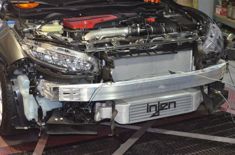 Échangeur intermédiaire à montage avant avec barre et plaque Injen 17-20 pour Honda Civic Type-R (FK8) I4 2,0 ​​L
