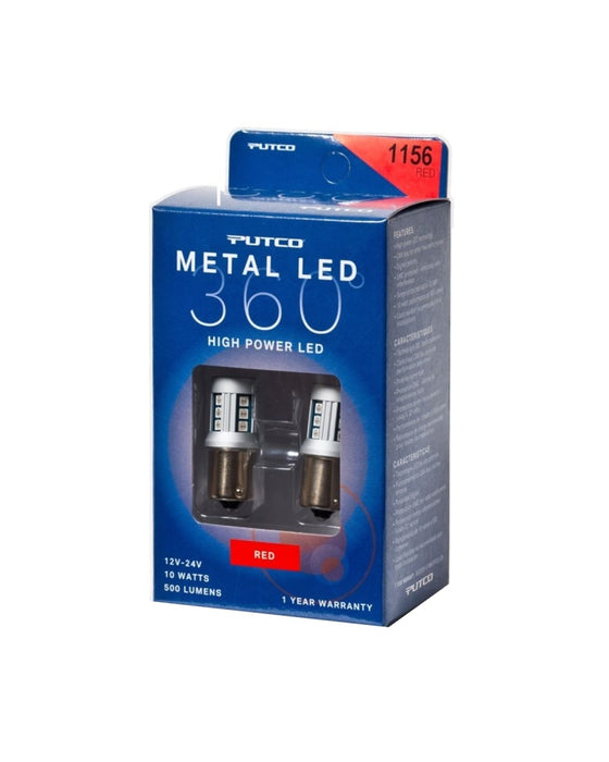 Putco 1156 - Métal Rouge 360 ​​LED