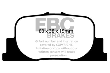 Plaquettes de frein arrière EBC 00-01 Lexus ES300 3.0 Greenstuff