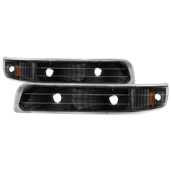 Feux de pare-chocs à réflecteur ambré Xtune Chevy Silverado 99-02 Noir CBL-JH-CS99-AM-BK