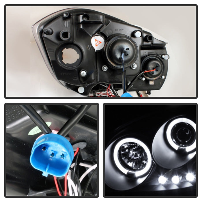 Phares de projecteur Spyder Chevy Cobalt 05-10 LED Halo LED Blk Smke PRO-YD-CCOB05-HL-BSM