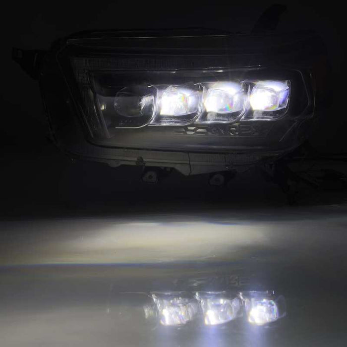 Phares de projecteur à LED AlphaRex 10-13 Toyota 4Runner NOVA de style planche noir avec signal Seq/DRL