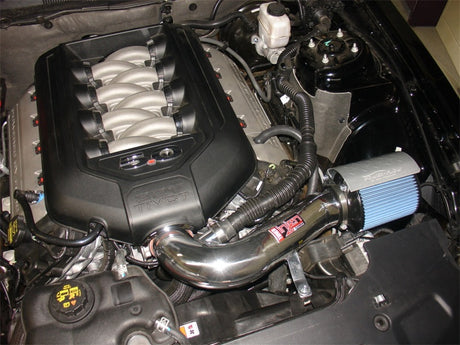 Prise d'air courte polie Injen 11 Ford Mustang GT V8 5,0 L Power-Flow avec technologie MR et bouclier thermique