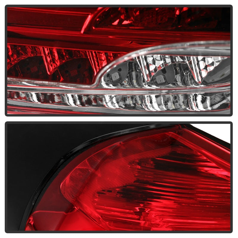 Feux arrière à LED Spyder 15-17 Ford Focus Hatch avec clignotant/marche arrière - Clr rouge (ALT-YD-FF155D-LED-RC)