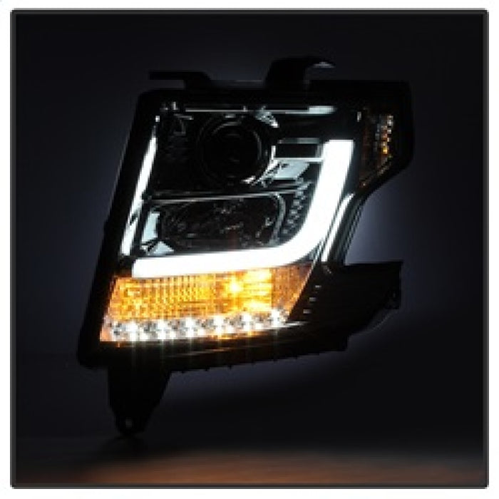 Phares de projecteur Spyder Chevy Tahoe / Suburban 2015-2016 - DRL LED - Fumée PRO-YD-CTA15-DRL-SM