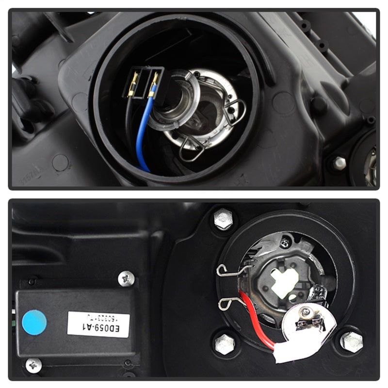 Phares de projecteur Spyder GMC Sierra 14-16 Barre lumineuse DRL Chrome PRO-YD-GS14-LBDRL-C