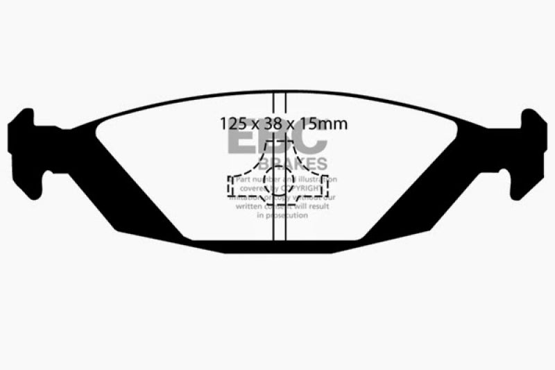 EBC 88-90 Saab 900 2.0 Greenstuff Rear Brake Pads