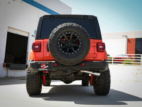 aFe 20-21 Jeep Wrangler Système d'échappement arrière DPF en acier inoxydable 304 à grand alésage HD 3 pouces - Embout poli