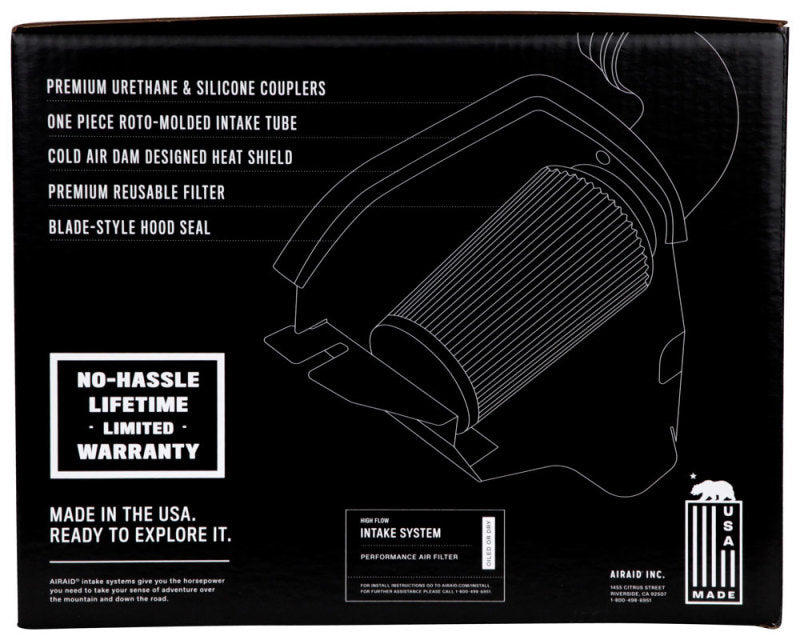 Airaid 03-04 Dodge Cummins 5.9L DSL (sauf série 600) Système d'admission CAD sans tube (huilé / média rouge)