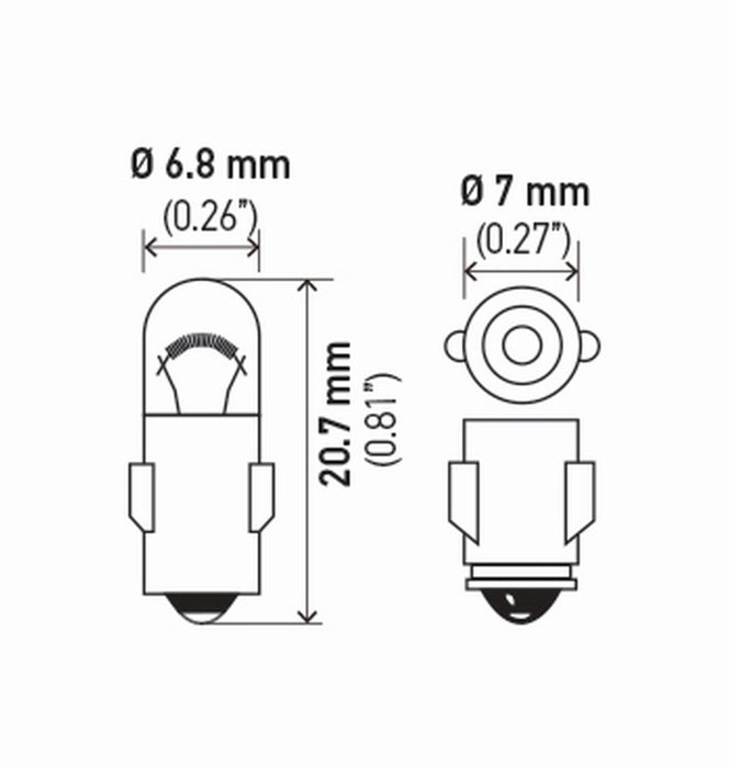 Ampoule Hella 3898 12V 2W Ba7S T2 (2)