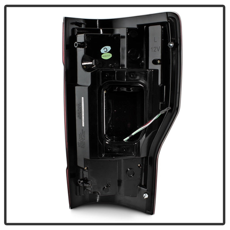 Feux arrière à LED uniquement pour Spyder 17-18 Ford F-250 SD (avec capteur d'angle mort) - Clr rouge (ALT-YD-FS17BS-LED-RC)