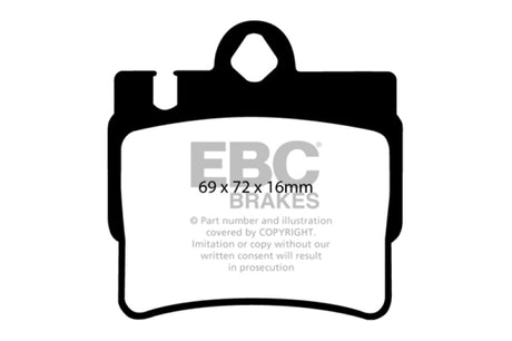Plaquettes de frein arrière Redstuff EBC 01-02 Mercedes-Benz CL55 AMG 5.5