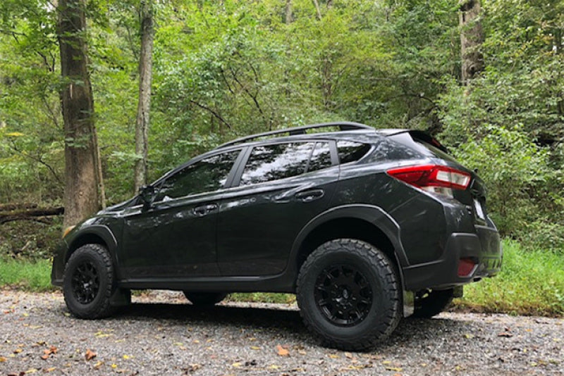 Rally Armor 18-22 Subaru Crosstrek Lift/AT Black Mud Flap w/ Orange Logo (Front Only)