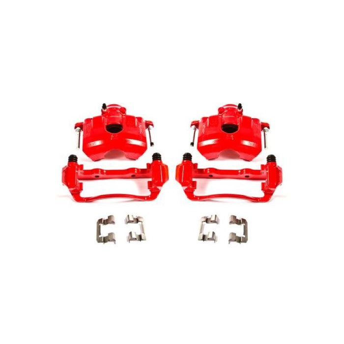 Étriers avant rouges Power Stop 08-11 Ford Focus avec supports - Paire