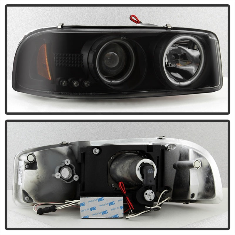 Spyder GMC Sierra 1500/2500 99-06 Projector Headlights CCFL Halo LED Blk Smke PRO-YD-CDE00-CCFL-BSM