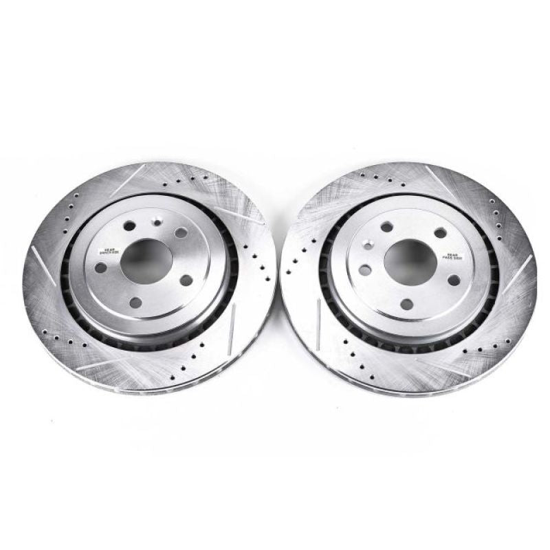Disques de frein arrière Power Stop 16-18 Cadillac ATS Evolution percés et fendus - Paire