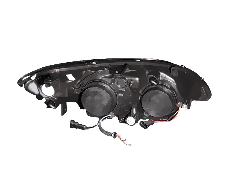 ANZO 2004-2005 Honda Civic Projector Headlights w/ Halo Black