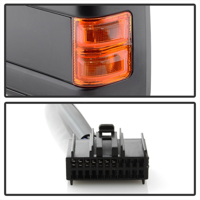 xTune Ford Superduty 08-15 L&R Extendable Power Heated Adjust Mirror Amber MIR-FDSD08S-PW-AM-SET