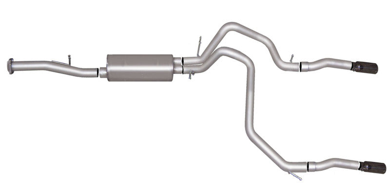 Échappement double divisé Cat-Back de 2,5 pouces pour Chevrolet Avalanche LS 5,3 L de 07 à 2012 de Gibson - Acier inoxydable